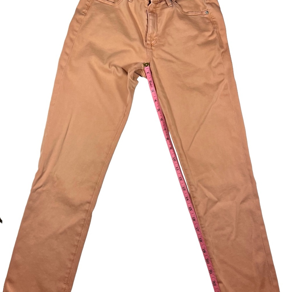 AG Adriano Goldschmied The Prima mid-rise cigarette crop jeans size 27 peach - Picture 9 of 10